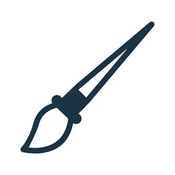 Drawing, brush icon. Simple editable vector design isolated on a white back.. Stock-Illustration