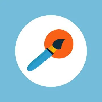 Drawing brush icon for use in website design Stock Illustration