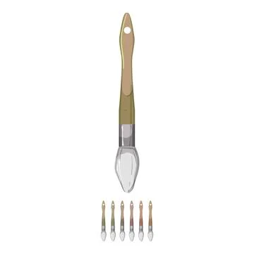Drawing brush paint cartoon vector graphic Stock Illustration