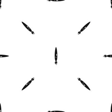 Drawing brush pattern seamless black Illustration