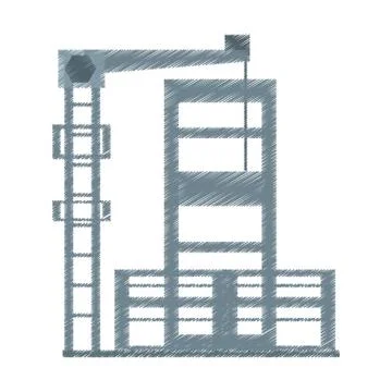 Drawing building construction structure steel Ilustración de archivo