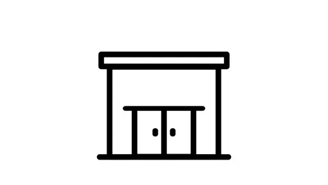 Drawing of a building, showcasing its architectural details and structure. Stock Footage 334992241