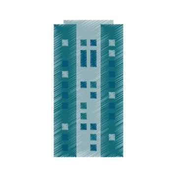 Drawing building skyscraper architecture Ilustración de archivo