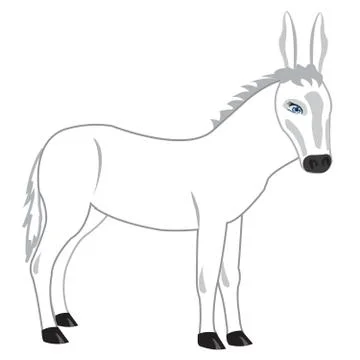 Drawing of the burro Stock Illustration