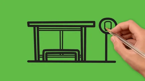 Bus Stop Drawing Stock Videos – Royalty-Free HD & 4K Videos | Pond5