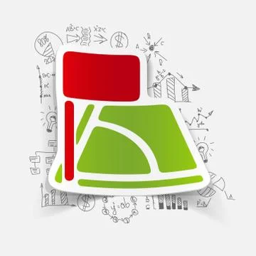 Drawing business formulas: angle Illustrazione stock