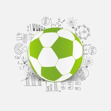 Drawing business formulas: ball Illustrazione stock