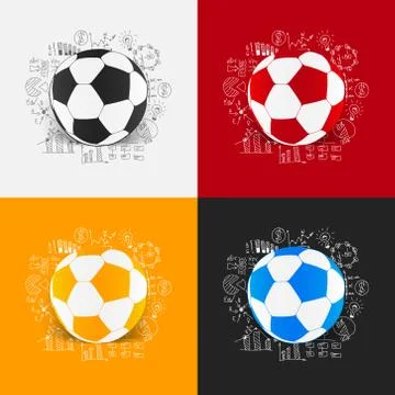 Drawing business formulas: ball 스톡 일러스트
