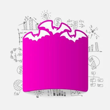 Drawing business formulas: bat Illustrazione stock
