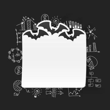 Drawing business formulas: bat 스톡 일러스트