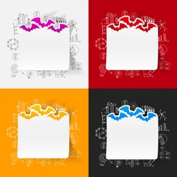 Drawing business formulas: bat Illustrazione stock