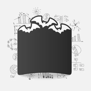 Drawing business formulas: bat Stock Illustration