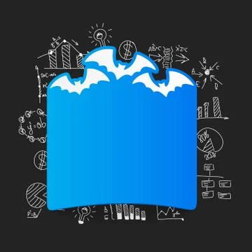 Drawing business formulas: bat Stock Illustration