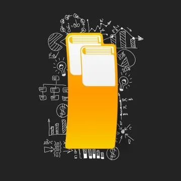 Drawing business formulas: book Illustrazione stock