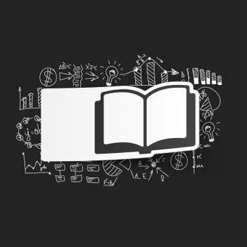 Drawing business formulas: book イラスト素材