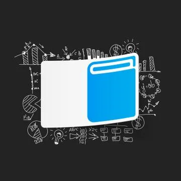 Drawing business formulas: book Stock Illustration