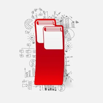 Drawing business formulas: book Stock Illustration