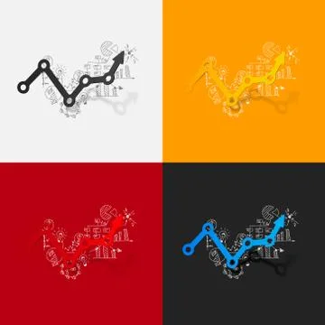 Drawing business formulas: chart Stock Illustration