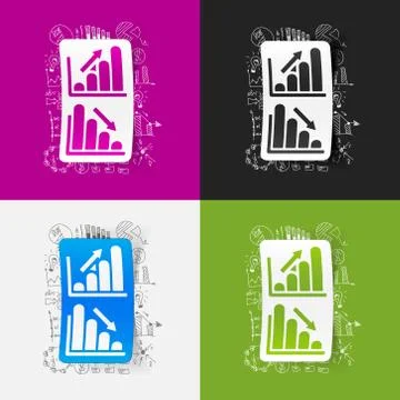 Drawing business formulas: chart 스톡 일러스트