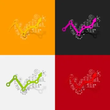 Drawing business formulas: chart Stock Illustration