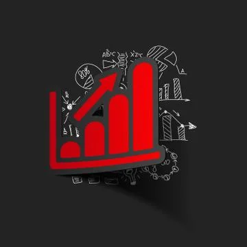 Drawing business formulas: chart Stock Illustration