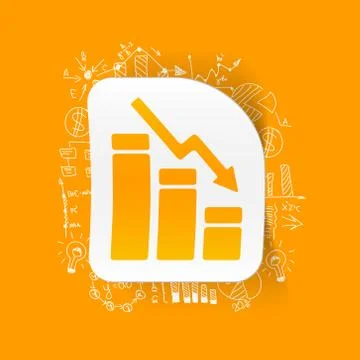 Drawing business formulas: chart Illustrazione stock