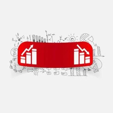 Drawing business formulas: chart Illustrazione stock