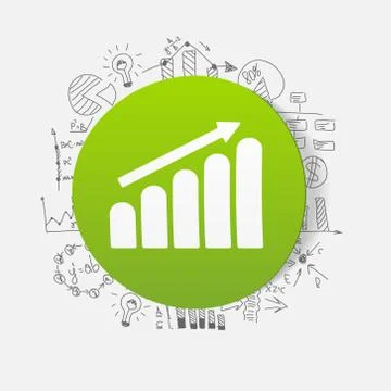 Drawing business formulas: chart Stock Illustration