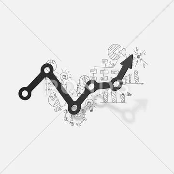 Drawing business formulas: chart Stock Illustration