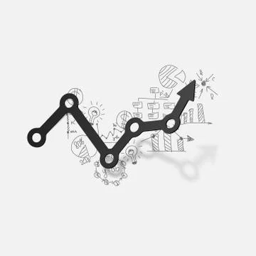Drawing business formulas: chart Stock Illustration