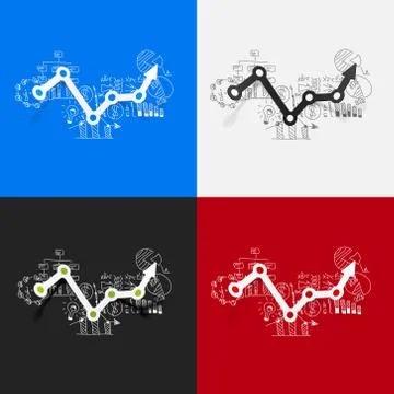 Drawing business formulas: chart Stock Illustration