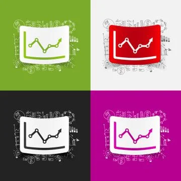 Drawing business formulas: chart Stock Illustration