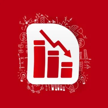 Drawing business formulas: chart Stock Illustration