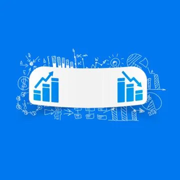 Drawing business formulas: chart Stock Illustration