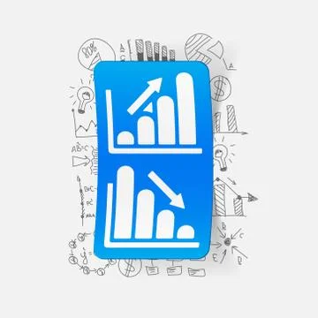 Drawing business formulas: chart Stock Illustration