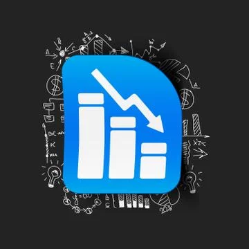Drawing business formulas: chart 스톡 일러스트