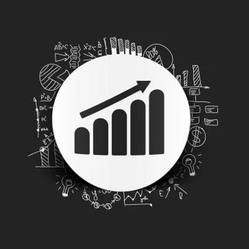 Drawing business formulas: chart Stock Illustration