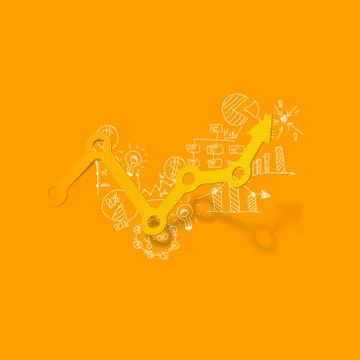 Drawing business formulas: chart Stock Illustration