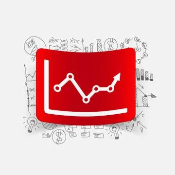 Drawing business formulas: chart Illustrazione stock