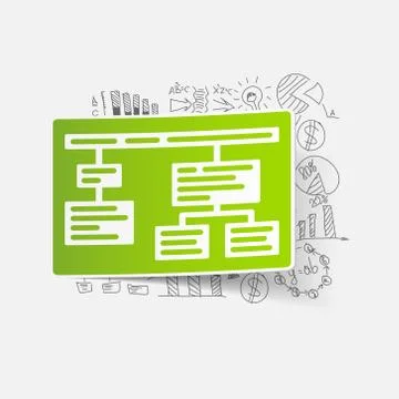 Drawing business formulas: chart Stockillustratie