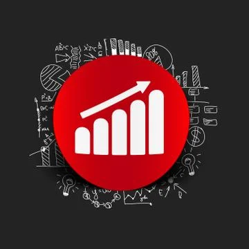 Drawing business formulas: chart 스톡 일러스트