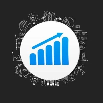 Drawing business formulas: chart Stock Illustration