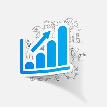 Drawing business formulas: chart Illustrazione stock