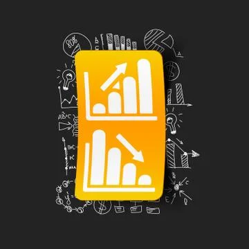 Drawing business formulas: chart Illustrazione stock