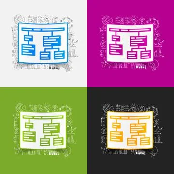 Drawing business formulas: chart イラスト素材