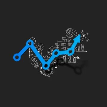 Drawing business formulas: chart 库存插图