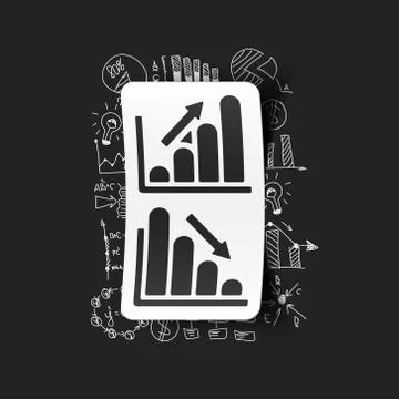 Drawing business formulas: chart Stock Illustration