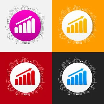 Drawing business formulas: chart Illustrazione stock