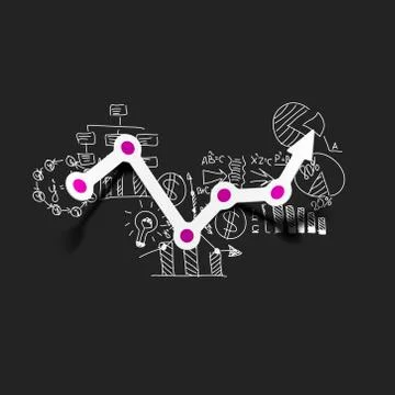 Drawing business formulas: chart 스톡 일러스트