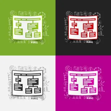 Drawing business formulas: chart Stockillustratie